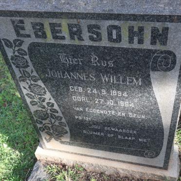 EBERSOHN Johannes Willem 1894-1964