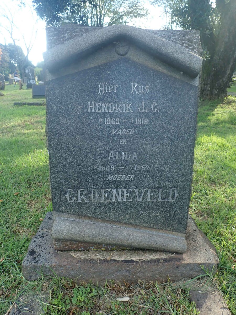 GROENEVELD Hendrik J.C. 1869-1918 &amp; Alida 1869-1952