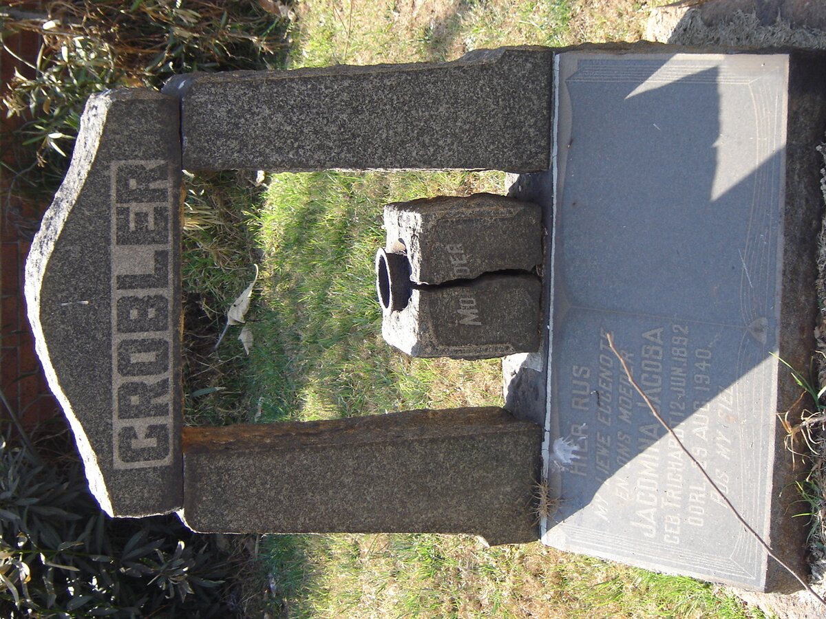 GROBLER Jacomina Jacoba nee TRICHARDT 1892-1940