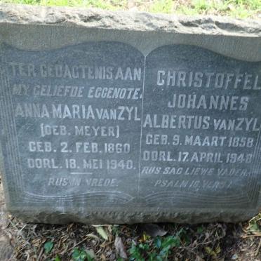 ZYL Christoffel Johannes Albertus, van 1858-1948 &amp; Anna Maria MEYER 1860-1940