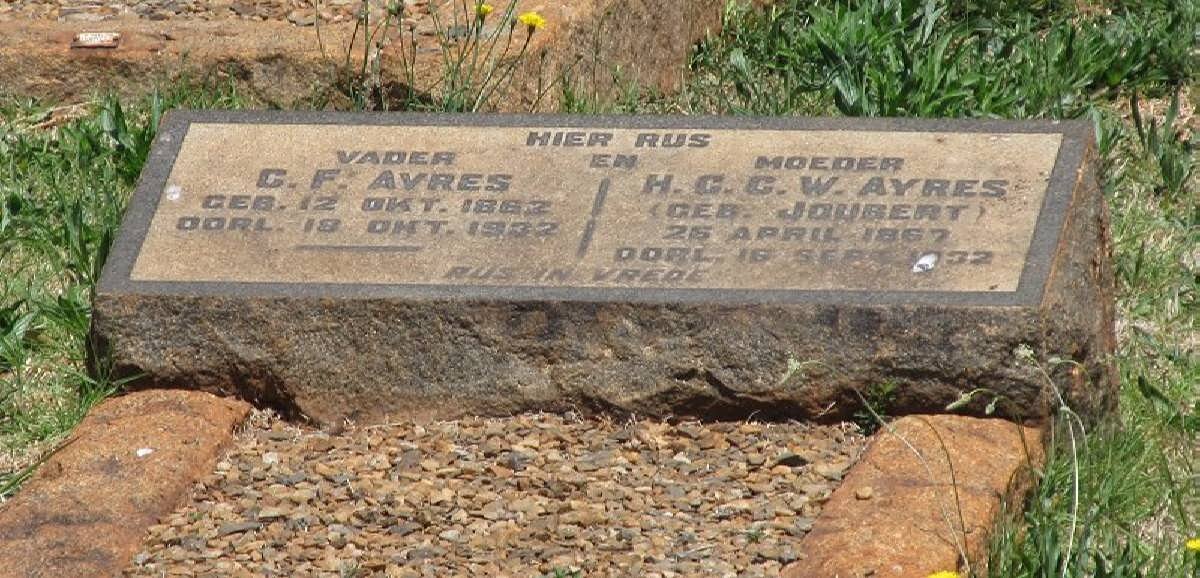 AYRES C.F. 1862-1932 &amp; H.C.C.W. JOUBERT 1867-1932