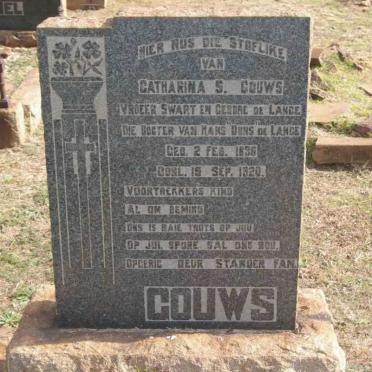 GOUWS Catharina S. formerly SWART nee DE LANGE 1836-1920