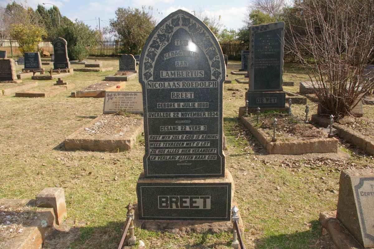 BREET Lambertus Nicolaas Roedolph 1888-1934
