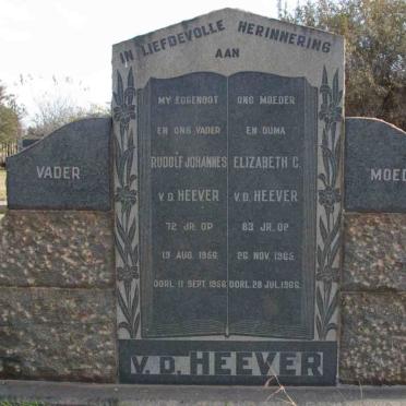 HEEVER Rudolf Johannes, van der  -1956  &amp; Elizabeth C. -1965