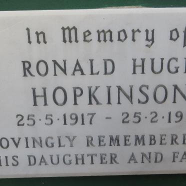 HOPKINSON Ronald Hugh 1917-1998