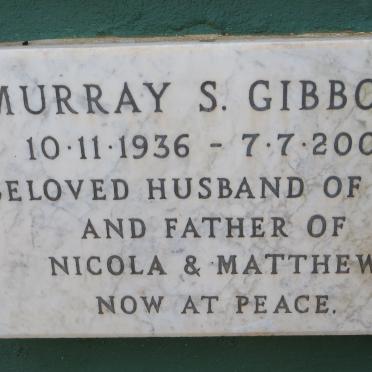 GIBBONS Murray S. 1936-2001