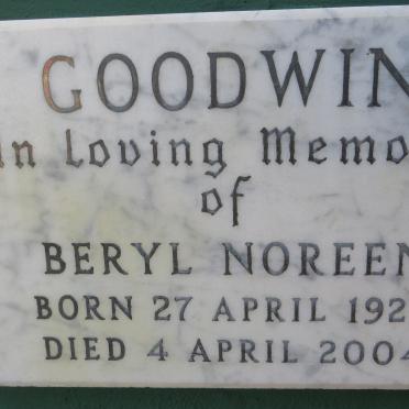 GOODWIN Beryl Noreen 1924-2004