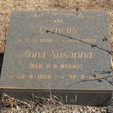 KOOIJ Cornelis 1888-1960 &amp; Anna Susanna V.D. MERWE 1886-1970