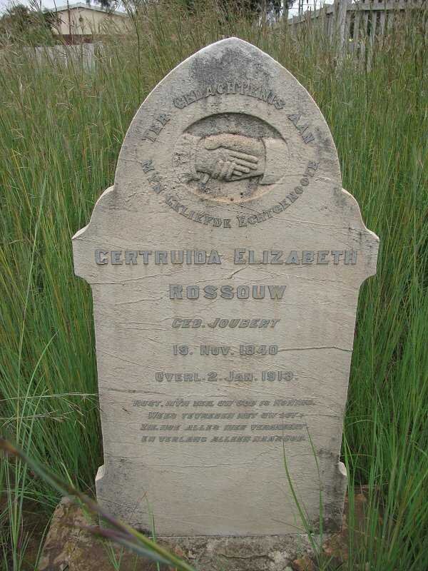 ROSSOUW Gertruida Elizabeth nee JOUBERT 1840-1913