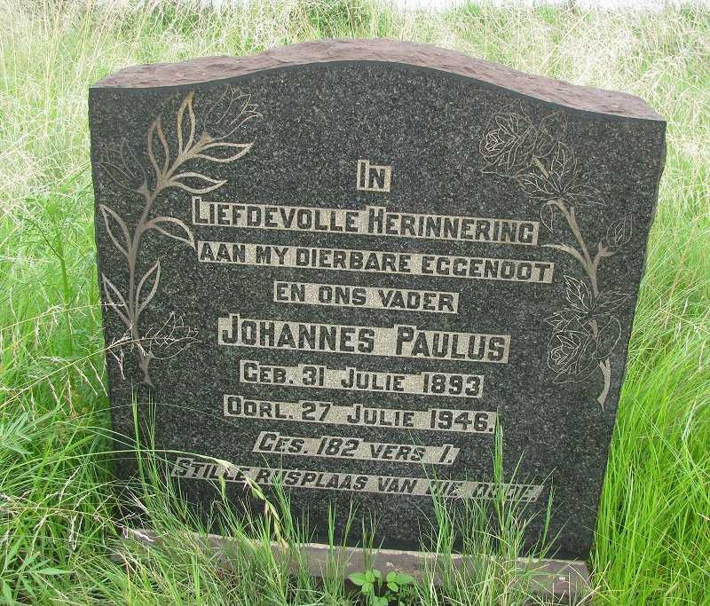 GROBLER Johannes Paulus 1893-1946