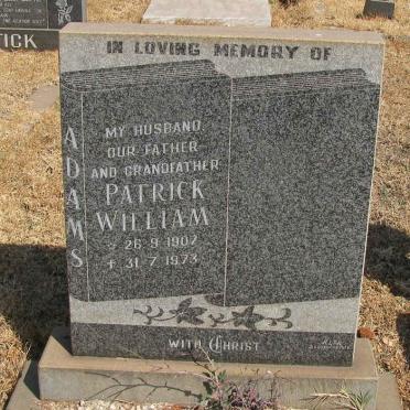 ADAMS Patrick William 1907-1973