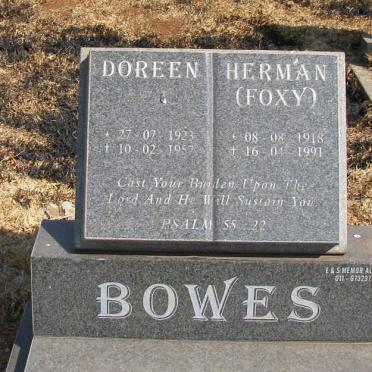 BOWES Herman 1918-1991 &amp; Doreen 1923-1957