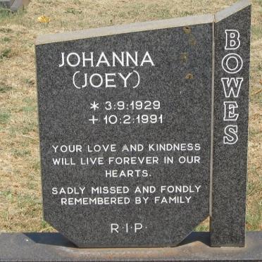BOWES Johanna 1929-1991