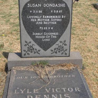 DONDASHE Susan 1966-1987 :: DONDASHE Lyle Victor Dennis 1984-1998