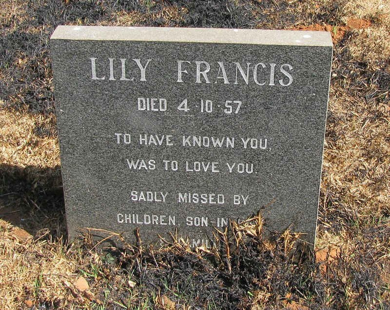 FRANCIS Lily -1957