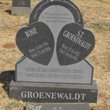 GROENEWALDT S.T.1922-1976 &amp; Rosie 1936-2004