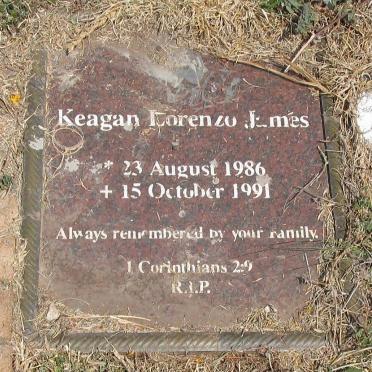 JAMES Keagan Lorenzo 1986-1991