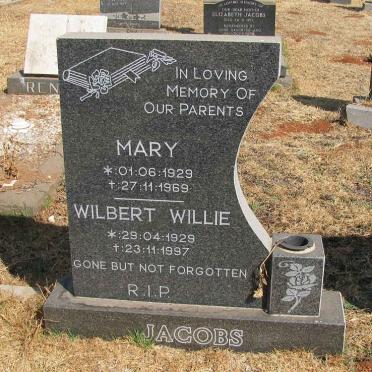 JACOBS Wilbert  Willie 1929-1997 &amp; Mary 1929-1969