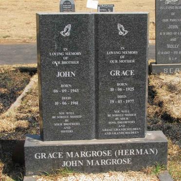 MARGROSE Grace nee HERMAN 1925-1977 :: MARGROSE John 1943-1961
