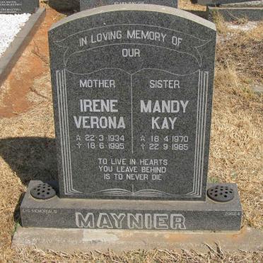 MAYNIER Irene Verona 1934-1995 :: MAYNIER Mandy Kay 1970-1985