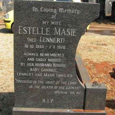 MASIE Estelle nee LENNERT 1953-1976