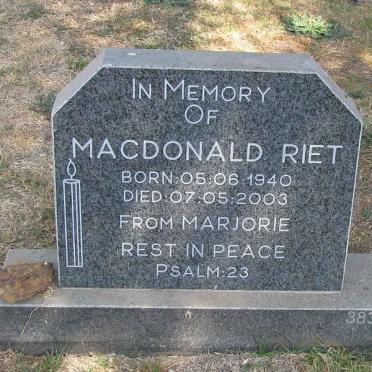RIET Macdonald 1940-2003