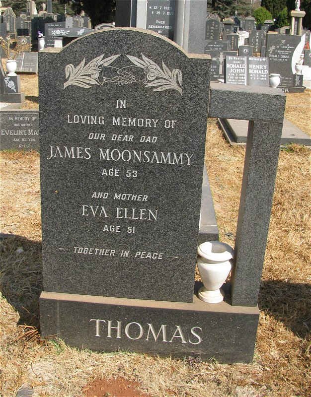 THOMAS James Moonsammy &amp; Eva Ellen