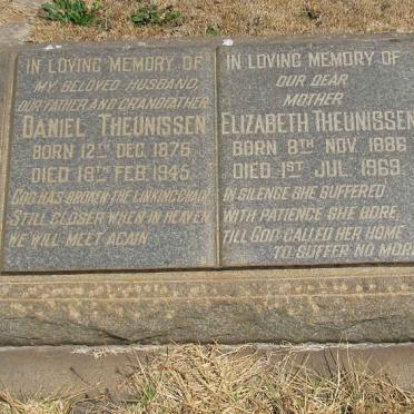THEUNISSEN Daniel 1876-1945 &amp; Elizabeth 1886-1969