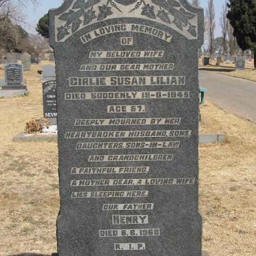 VISSER Henry -1968 &amp; Girlie Susan Lilian -1945