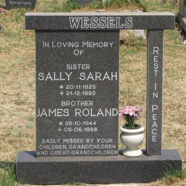 WESSELS James Roland 1944-1988 :: WESSELS Sally Sarah 1925-1995