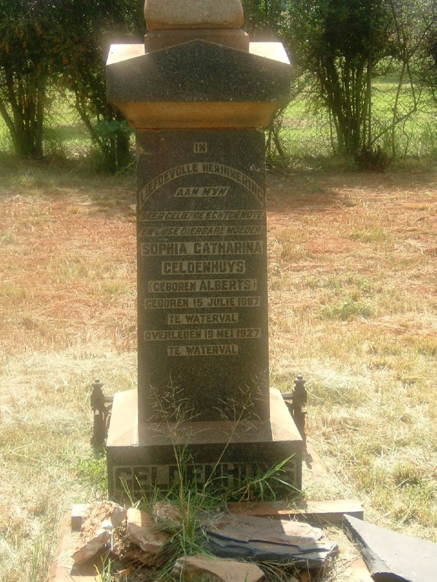 GELDENHUYS Sophia Catharina nee ALBERTS 1887-1927