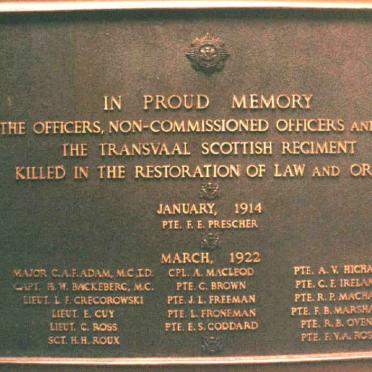 10.  Killed in the Restoration of law and order 