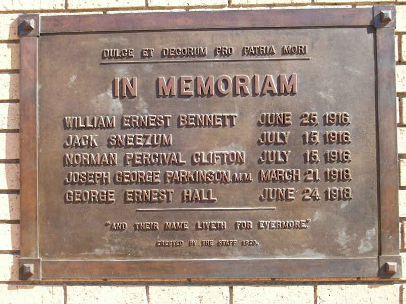 Saxonworld War Memorial for those who died in the Great War 1914-1918