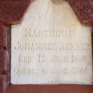 BEKKER Marthinus Johannes 1898-1901