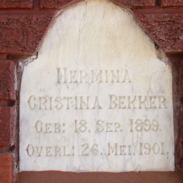 BEKKER Hermina Christina 1899-1901