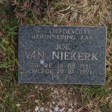 NIEKERK Joe, van 1911-1991