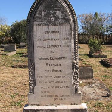 STANDER Hendrik Christoffel 1849-1925 &amp; Maria Elizabeth SWART 18?6-1937