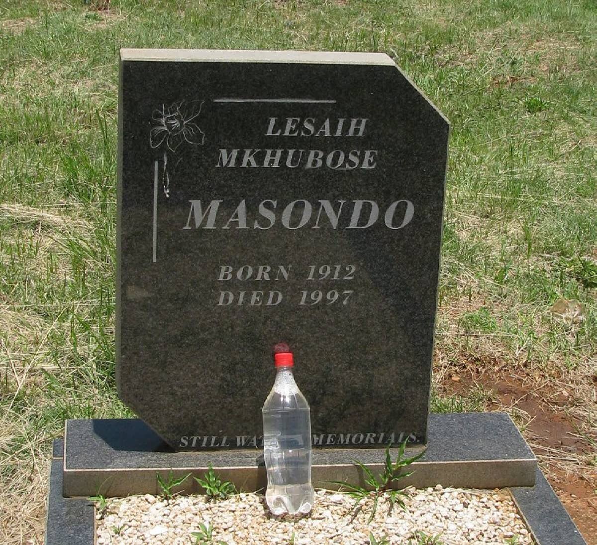 MASONDO Lesaih Mkhubose 1912-1997
