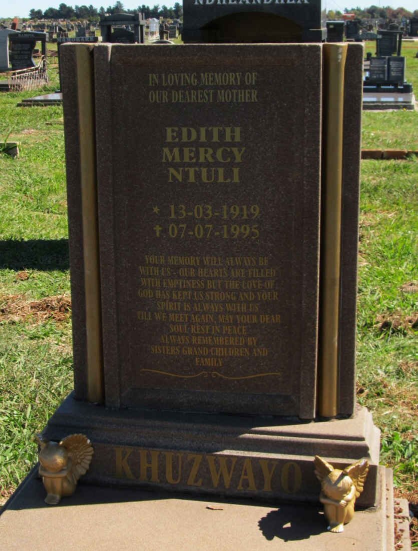 NTULI Edith Mercy 1919-1995