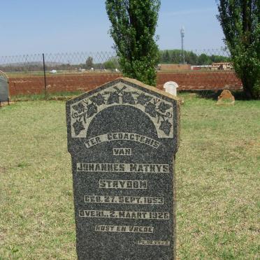 STRYDOM Johannes Mathys 1853-1926