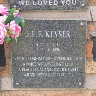 KEYSER J.E.F. 1911-1996