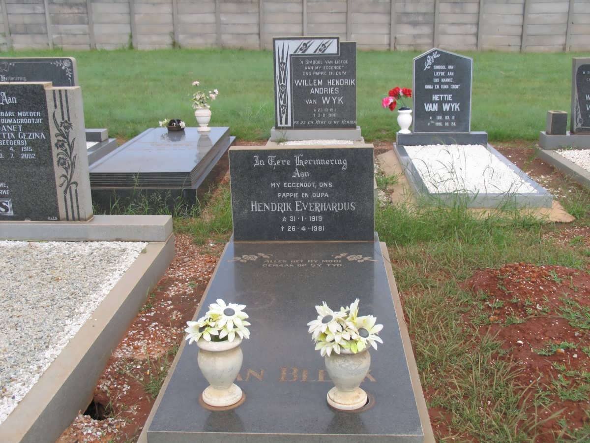 BLERK Hendrik Everhardus, van 1919-1981