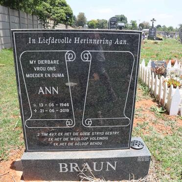 BRAUN Ann 1946-2019