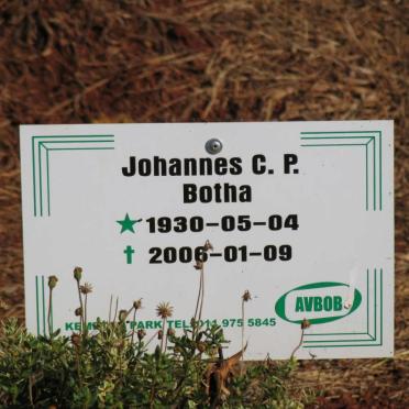 BOTHA Johannes C.P. 1930-2006