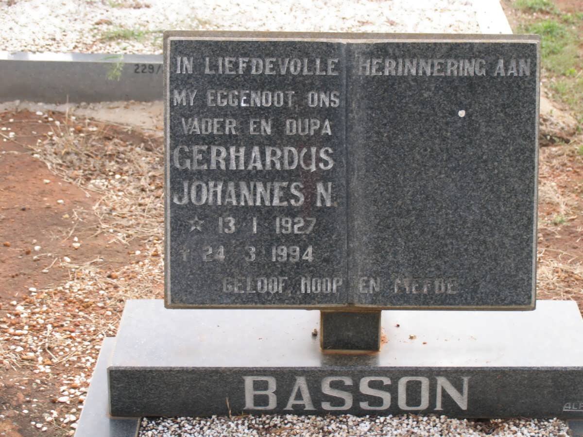BASSON Gerhardus Johannes N. 1927-1994