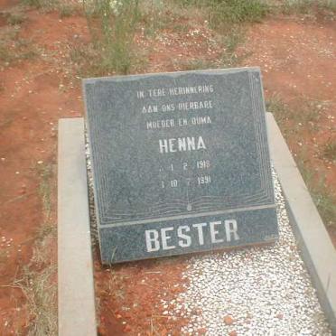 BESTER Henna 1918-1991