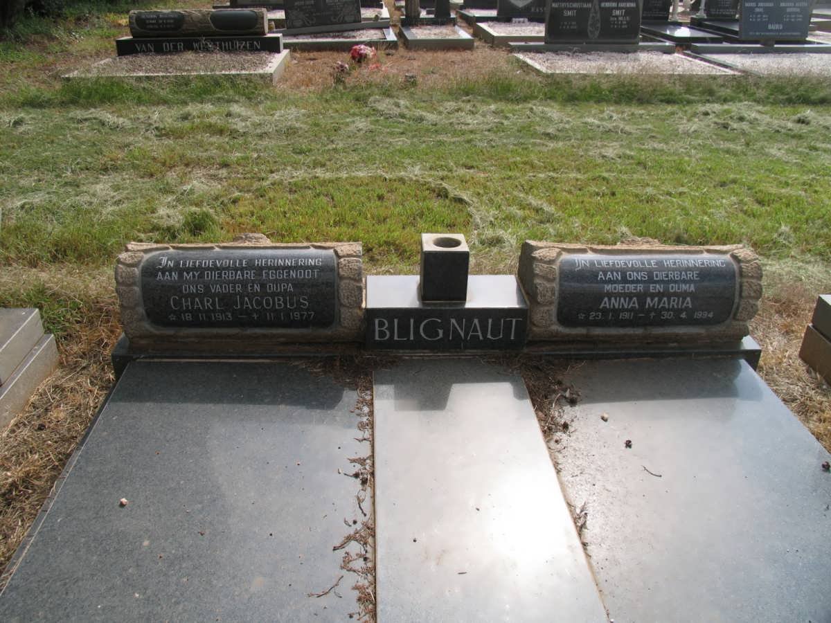 BLIGNAUT Charl Jacobus 1913-1977 &amp; Anna Maria 1911-1994
