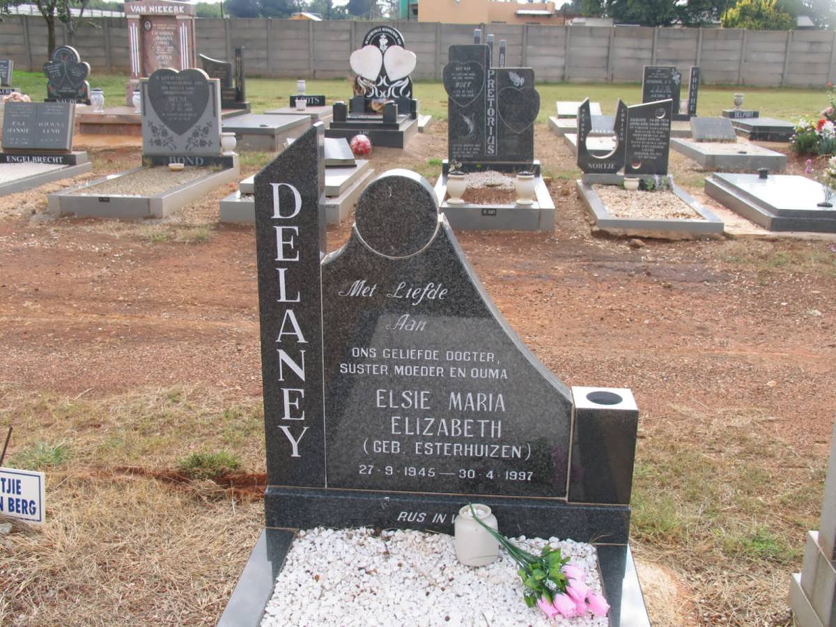 DELANEY Elsie Maria Elizabeth nee ESTHERHUIZEN 1945-1997
