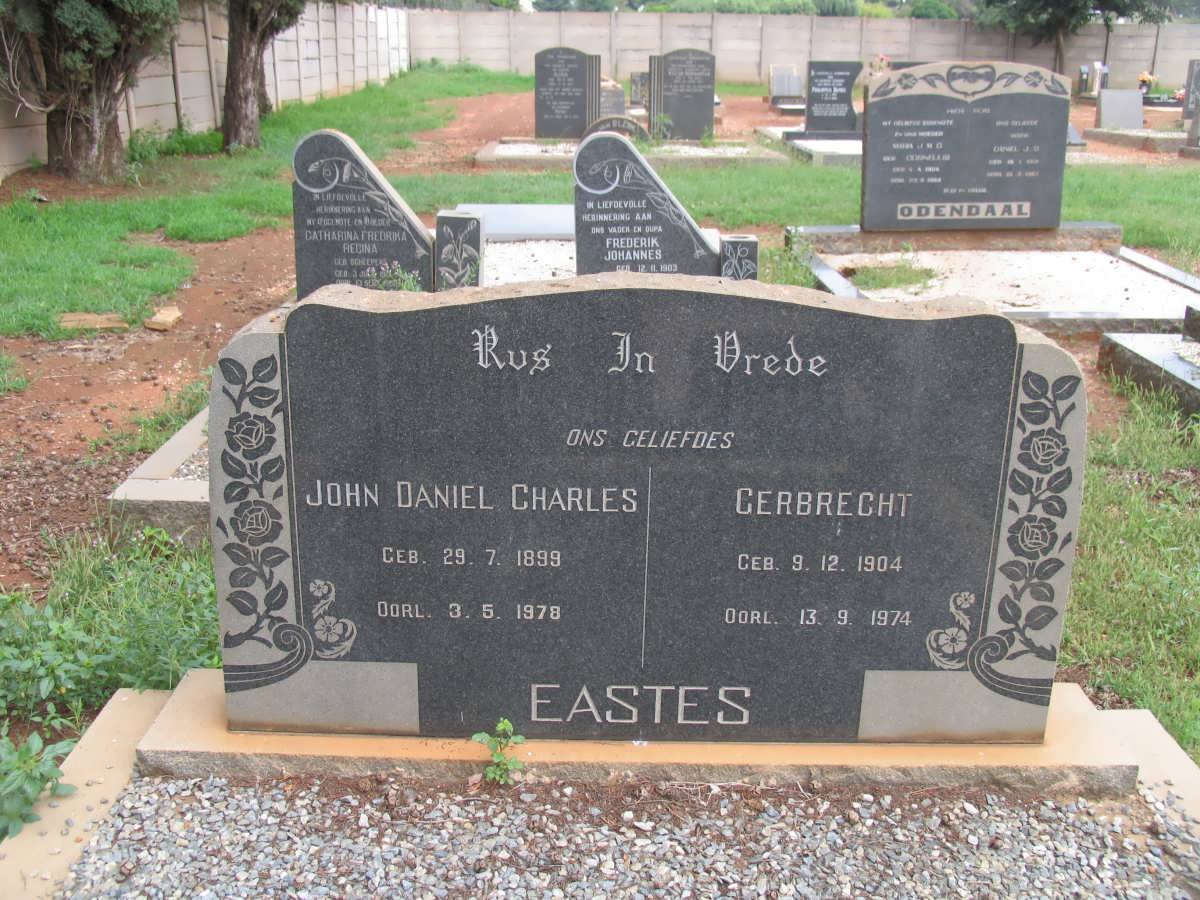 EASTES Johan Daniel Charles 1899-1978 &amp; Gerbrecht 1904-1974
