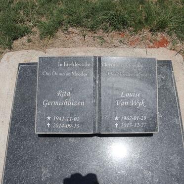 GERMISHUIZEN Rita 1941-2014 :: WYK Louise, van 1962-2013